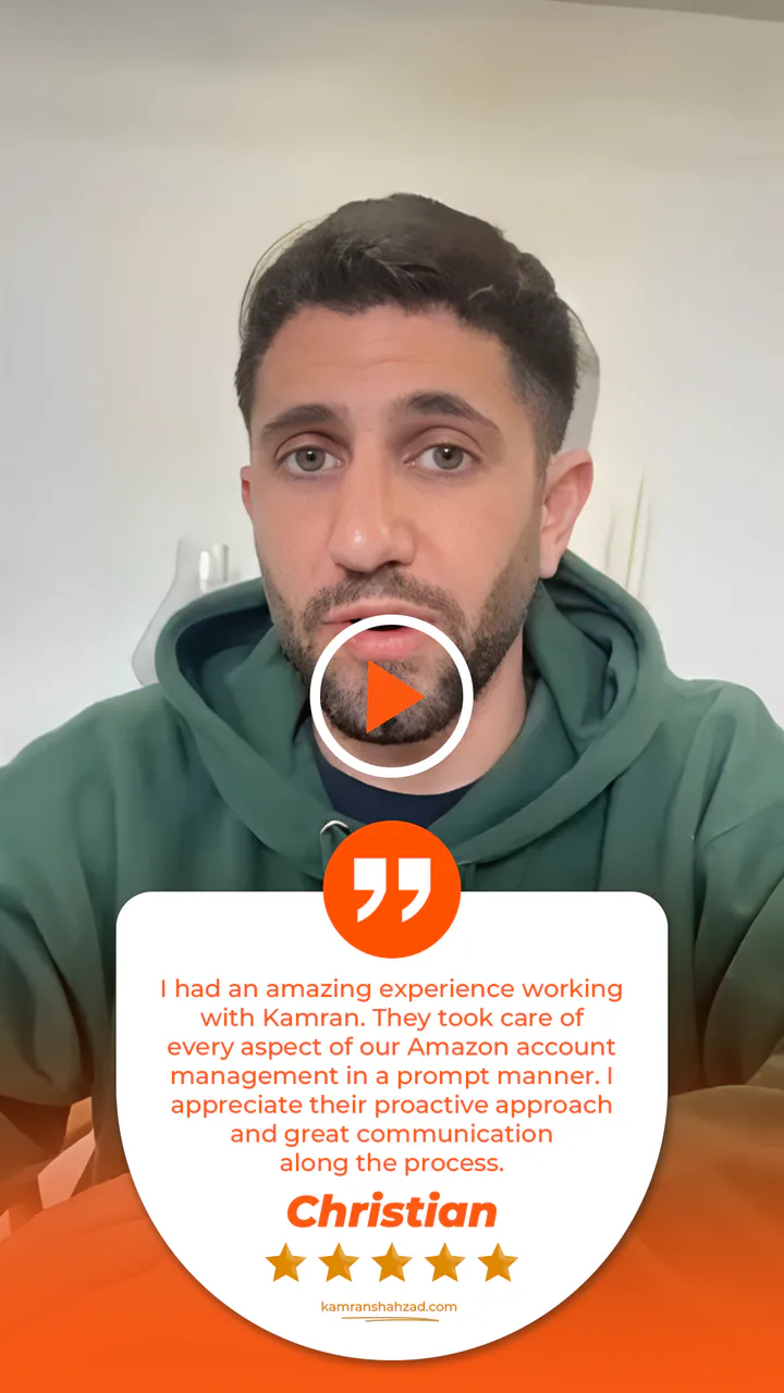 Video review from Christian, Amazon client of Kamran Shahzad